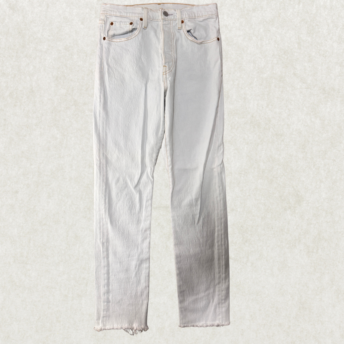 Levi’s 501 Skinny Women’s Jeans – W27 L28, White Denim, Raw Hem