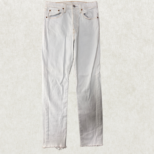 Levi’s 501 Skinny Women’s Jeans – W27 L28, White Denim, Raw Hem