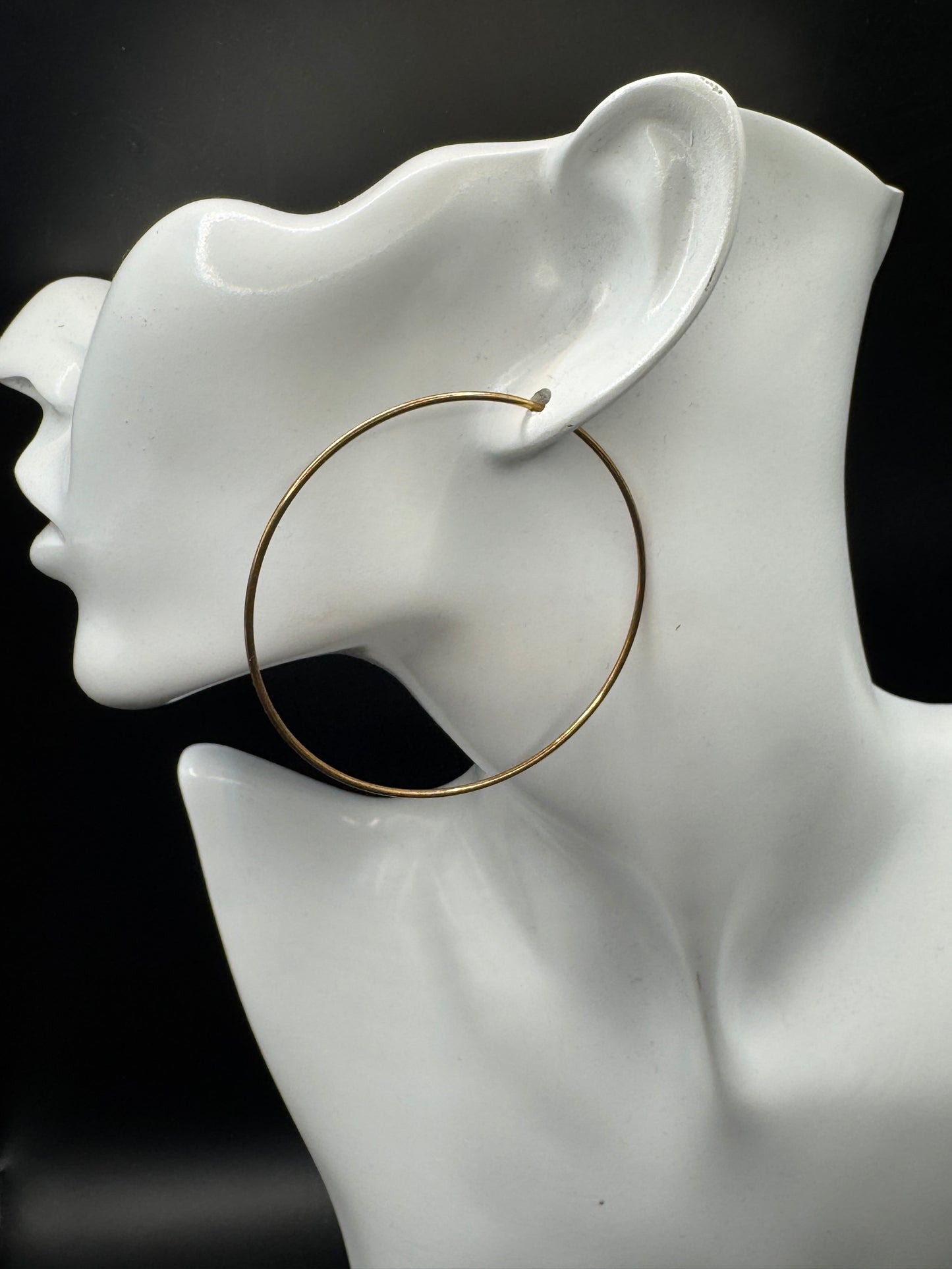 Vintage Dyadema Italy 925 Sterling Silver Gold Plated Hoop Earrings – Made in Italy