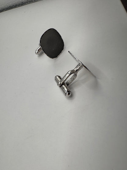 Vintage Sterling Silver Cufflinks – Classic Minimalist Design