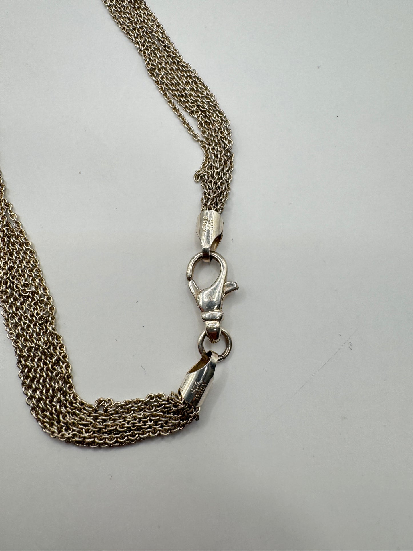 Vintage Heavy Sterling Silver Necklace with Heart – Italy 925