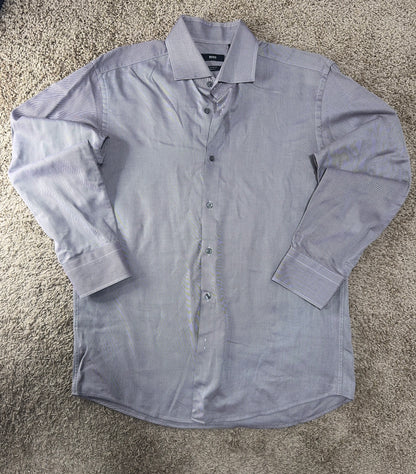 Boss Hugo Boss Men’s Dress Shirt – Size 42 (16 1/2), Regular Fit, Made in Italy