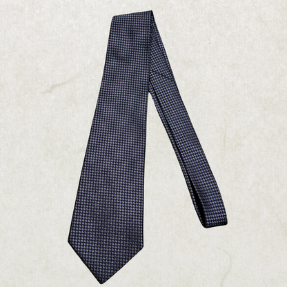 Vintage Aianzala for Harry Rosen 100% Silk Tie – Purple Green Geometric Italian Designer Necktie 57” x 4”