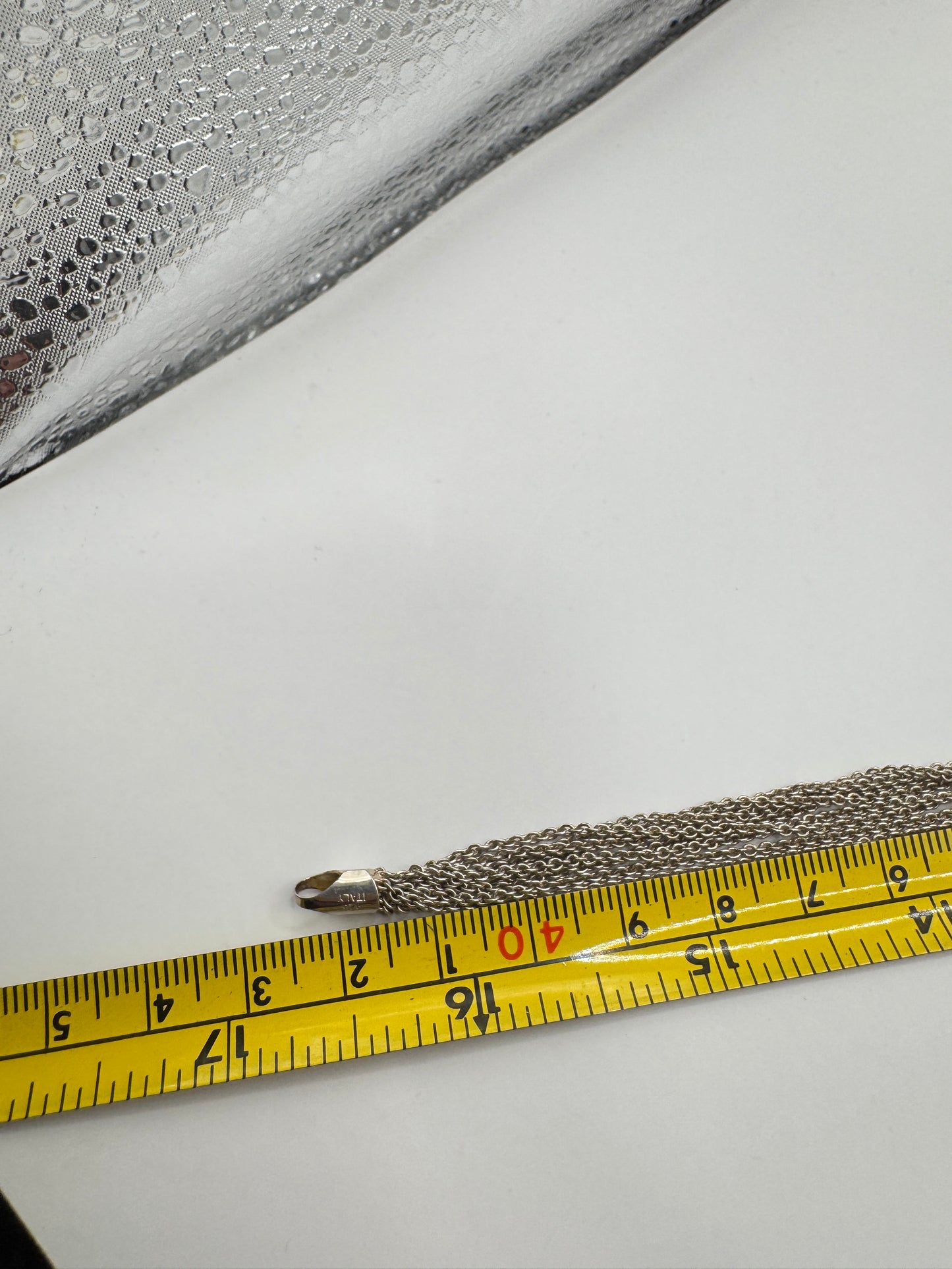 Vintage Heavy Sterling Silver Necklace with Heart – Italy 925