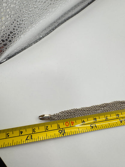 Vintage Heavy Sterling Silver Necklace with Heart – Italy 925