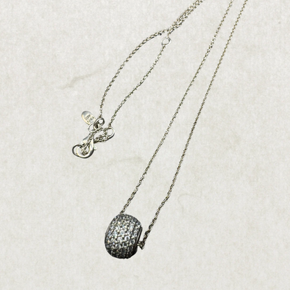 Pandora Sterling Silver 925 Necklace with Sparkling Charm