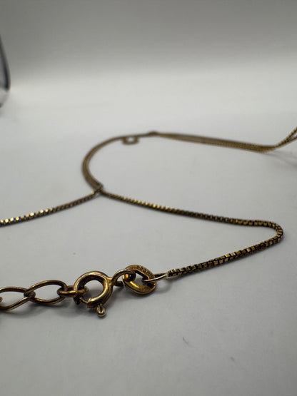 Gold-Plated Sterling Silver Necklace with Labradorite Pendant