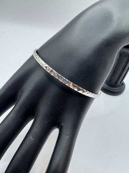 Vintage Sterling Silver 925 Bangle Bracelet – 6 cm Diameter