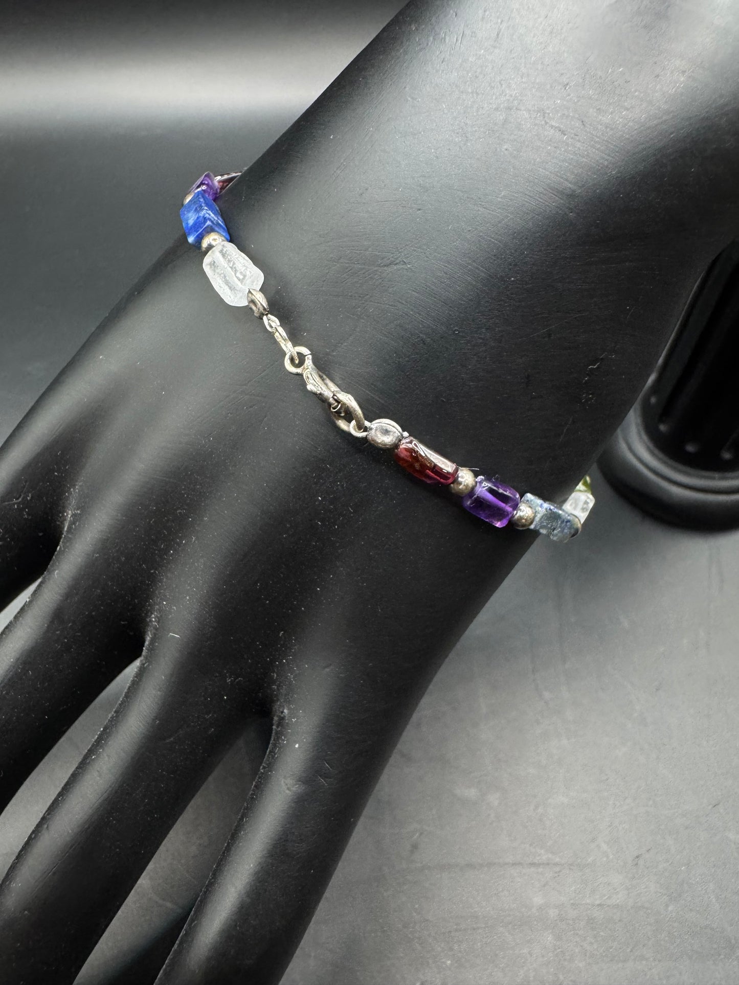 Sterling Silver Beaded Bracelet – 7.5”