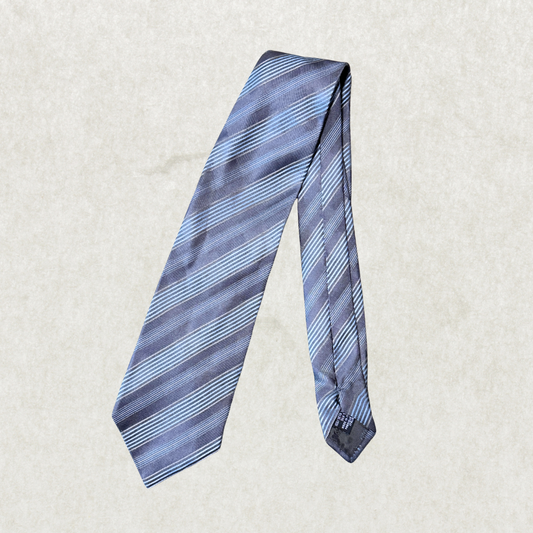 Vintage Giorgio Armani 100% Silk Striped Tie, 57” x 4” – Excellent Condition