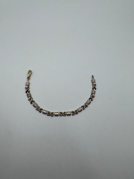 Vintage Two-Tone Sterling Silver Bracelet – Italy 925, Silver & Gold Plated
