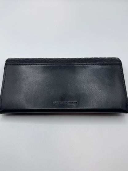 Vintage Calvin Klein Women’s Black Full Grain Leather Wallet, 7.5” x 4” – Good Condition