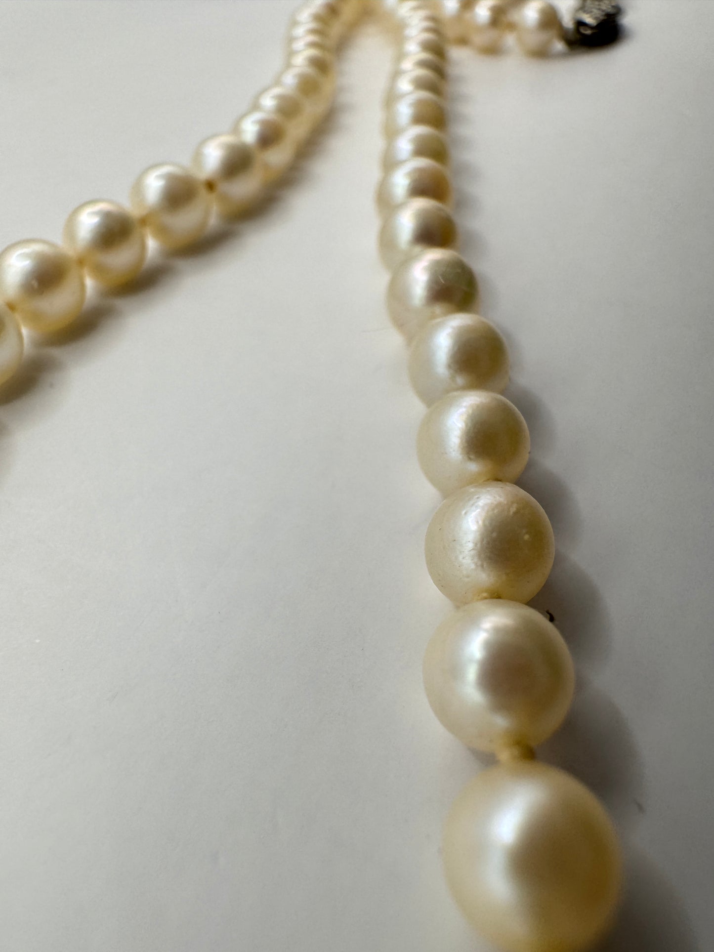 Mid-Century Japanese Pearl Necklace – Vintage, Sterling Silver Clasp