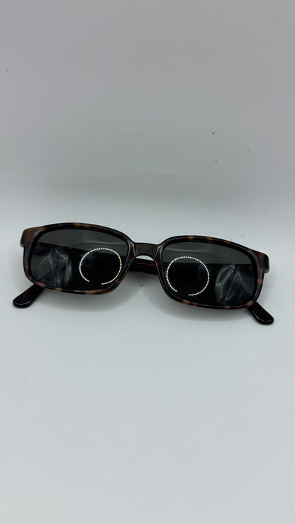Vintage 90s Sergio Tacchini Tortoise Rectangle Sunglasses S.T. 1533-S Made in Italy