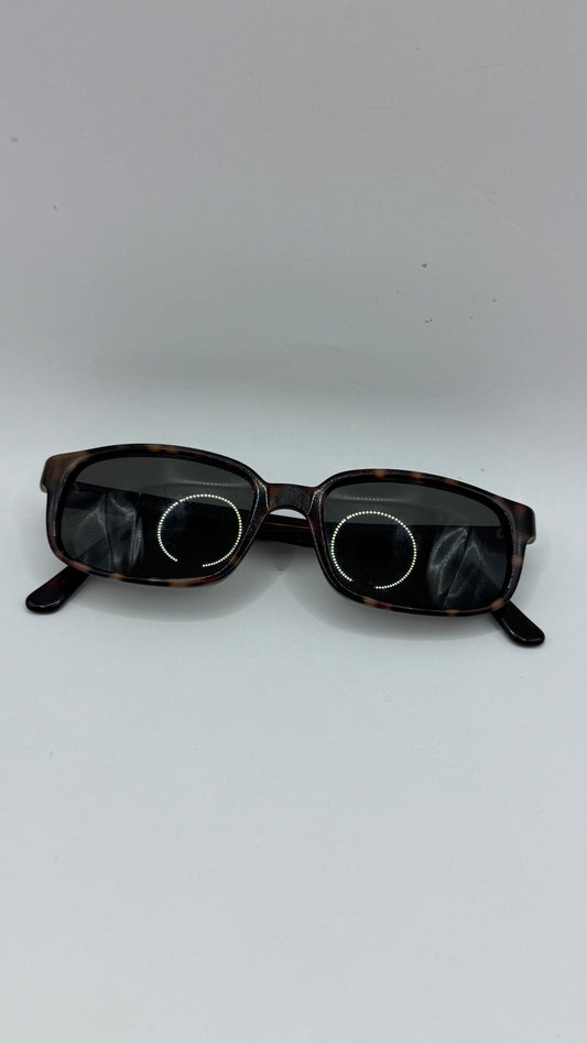 Vintage 90s Sergio Tacchini Tortoise Rectangle Sunglasses S.T. 1533-S Made in Italy