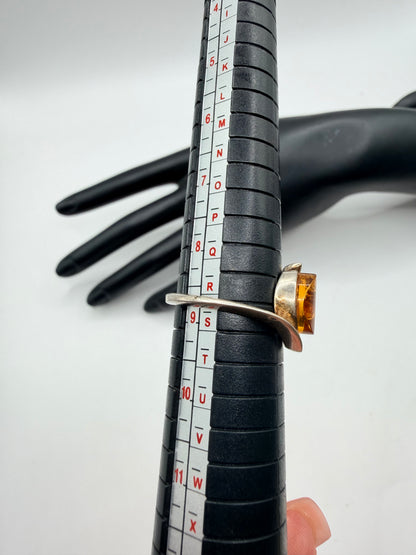 Amber Orbit Ring — Size 9