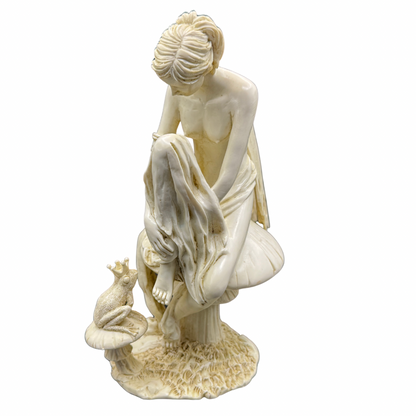 Vintage O. Tupton Fairy with Frog Figurine – Resin Sculpture 9” Fantasy Collectible