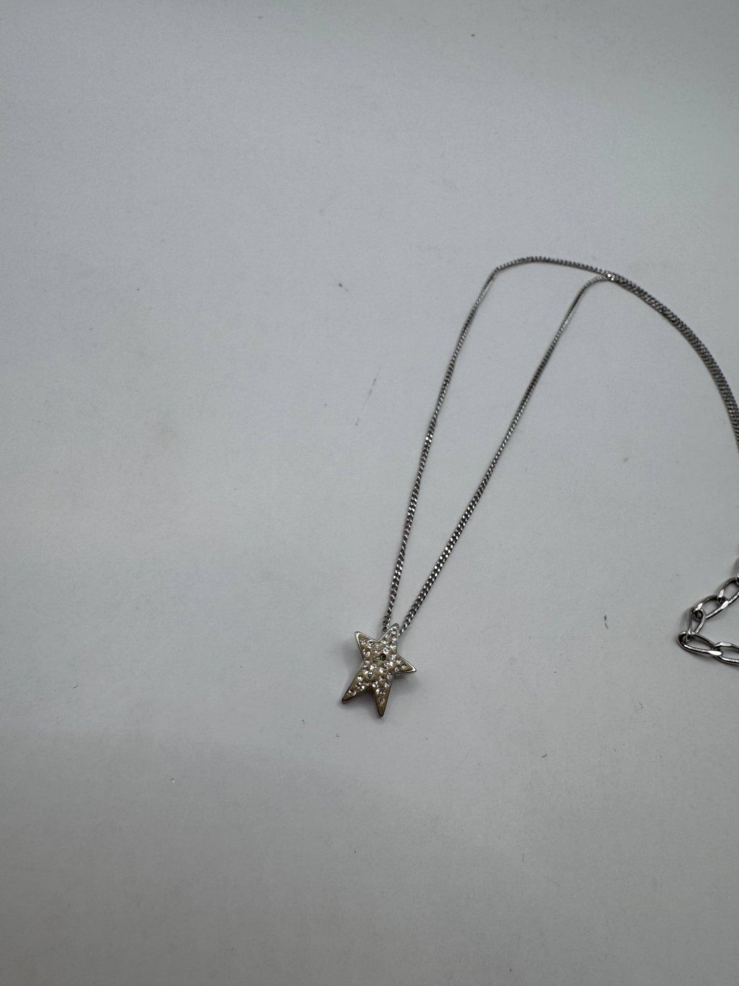 Swarovski Crystal Necklaces – Star & Heart Charms, Silver Tone, 19” Length