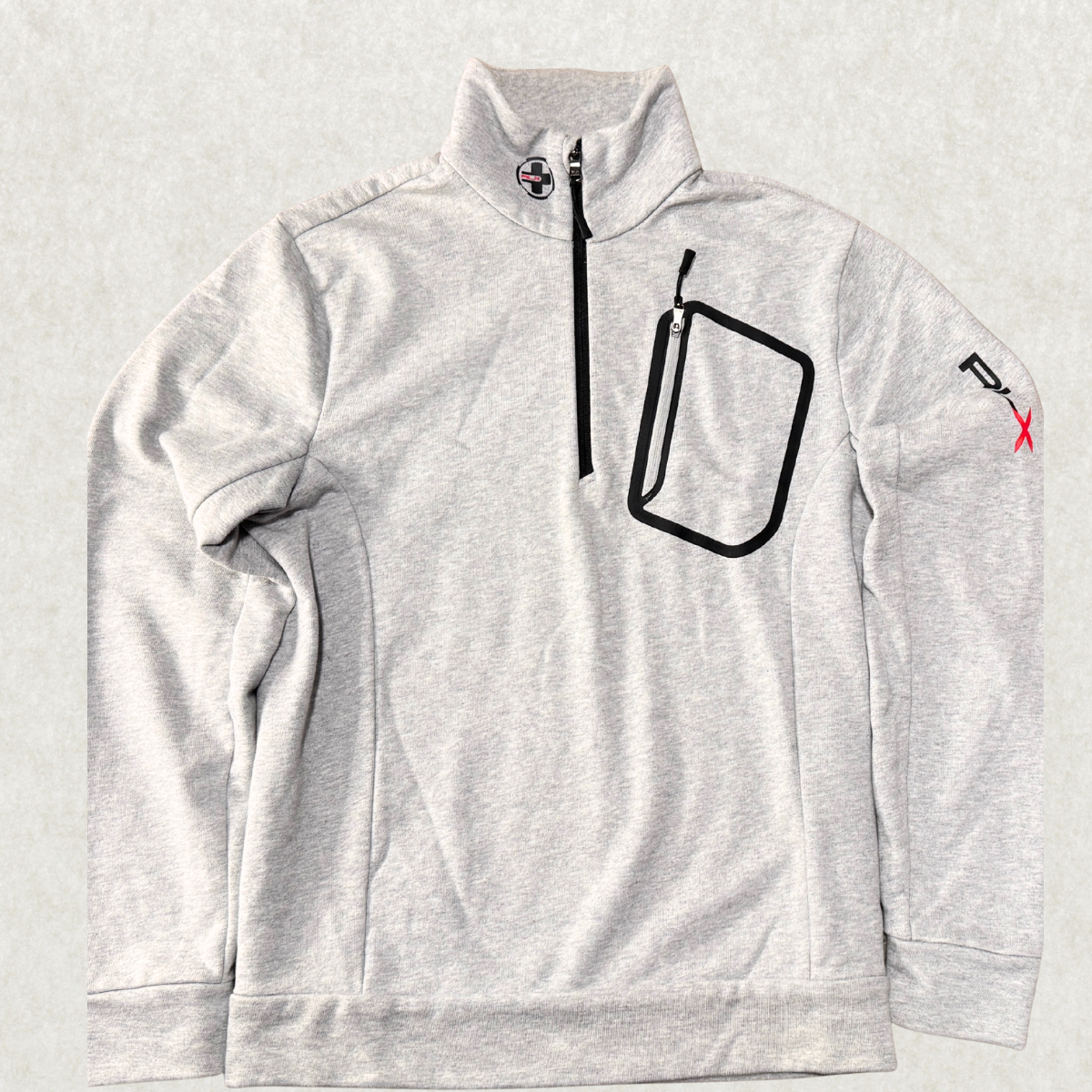 RLX Ralph Lauren Quarter-Zip Pullover – Size S, Grey, Zip Pocket