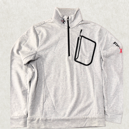 RLX Ralph Lauren Quarter-Zip Pullover – Size S, Grey, Zip Pocket