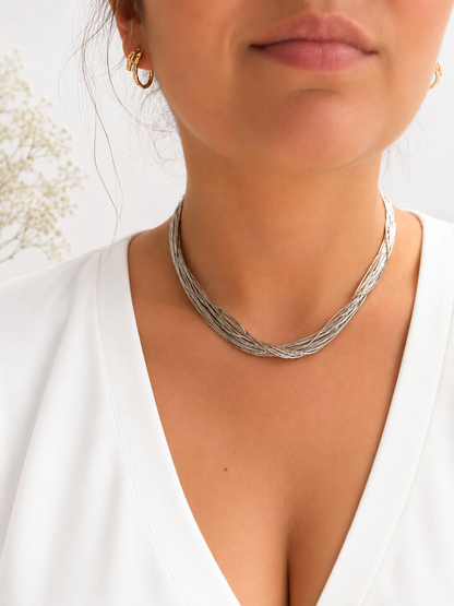 Vintage Sterling Silver Multi-Strand Necklace