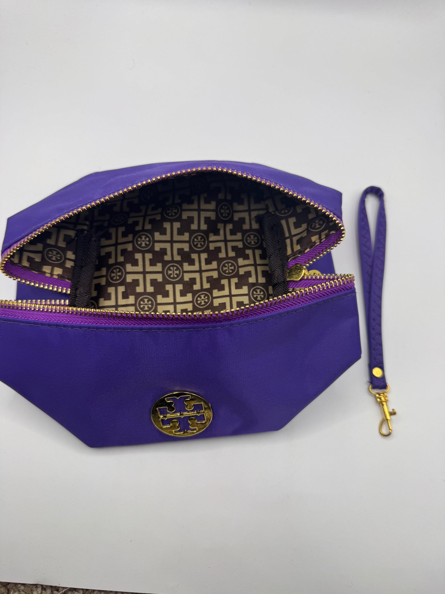 Tory Burch Cosmetics Bag – Purple Nylon, Brand New