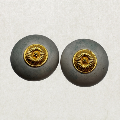 Vintage Round Clip-On Earrings – Retro Minimalist Style