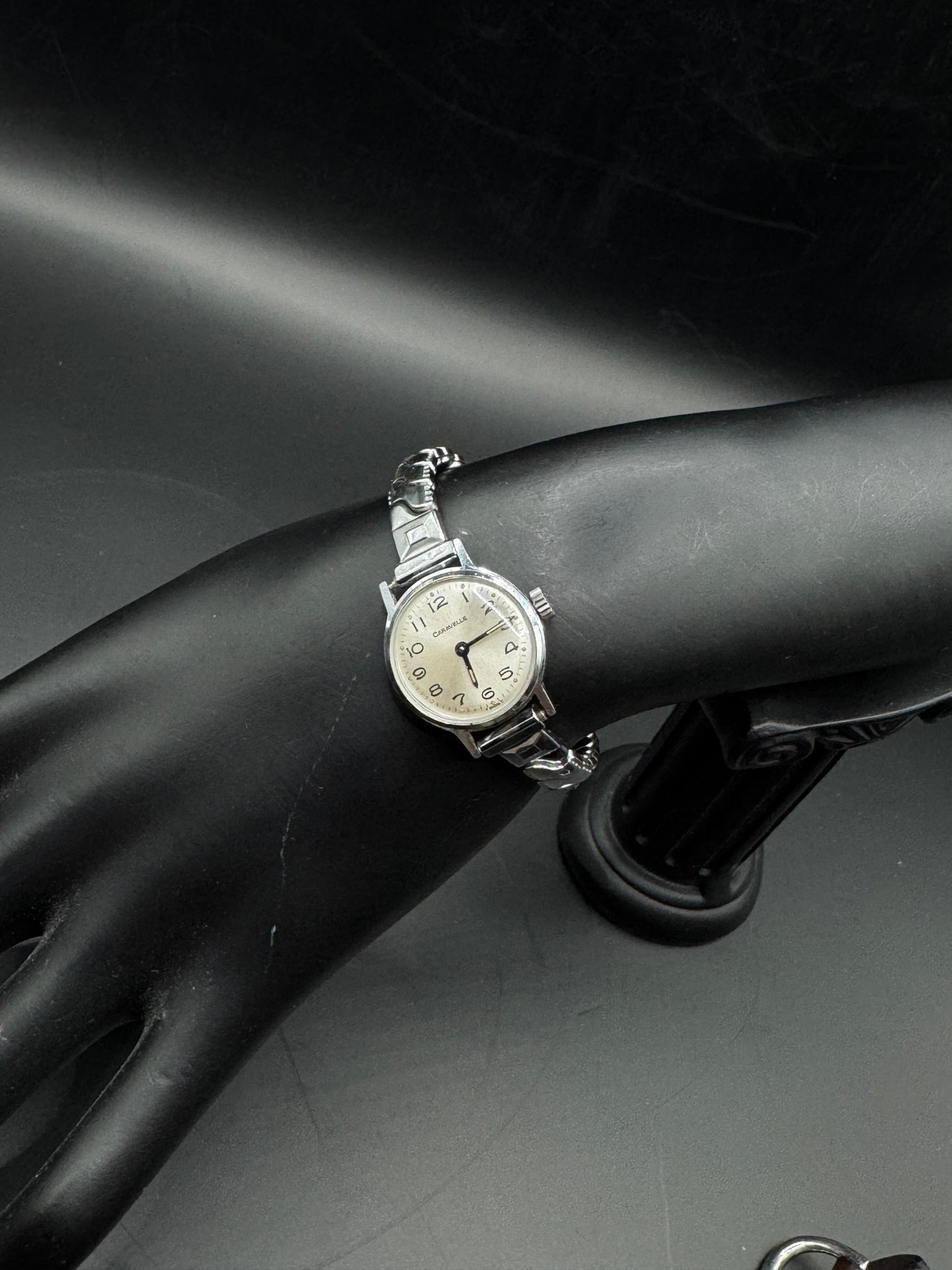 Vintage Caravelle by Bulova Mechanical Watch – 1973 (N3), Silver Tone, Working Condition