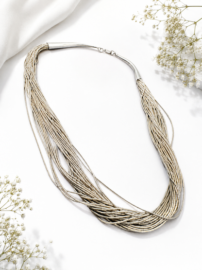 Vintage Sterling Silver Multi-Strand Necklace