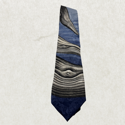 Vintage “Humpback Glory” Marc Denis Tie (1995) – 100% Silk, Whale Print