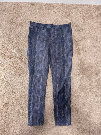Calvin Klein Jeans Women’s Jeggings – Size 12, Blue Snake-Print Wash, Skinny Fit