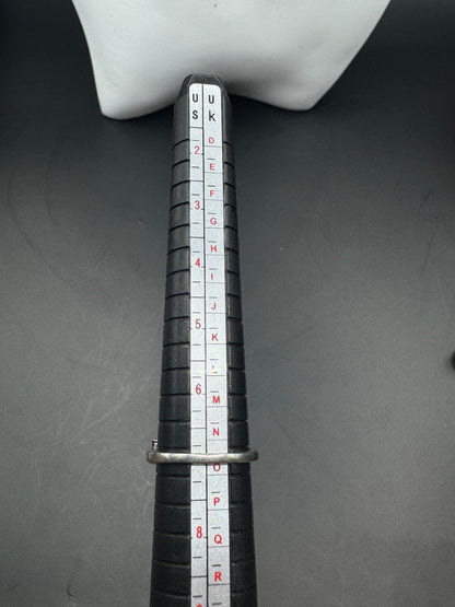 Vintage Sterling Silver Ring with Large Purple Stone & Pink Side Accents – Statement Cocktail Ring Sz 7