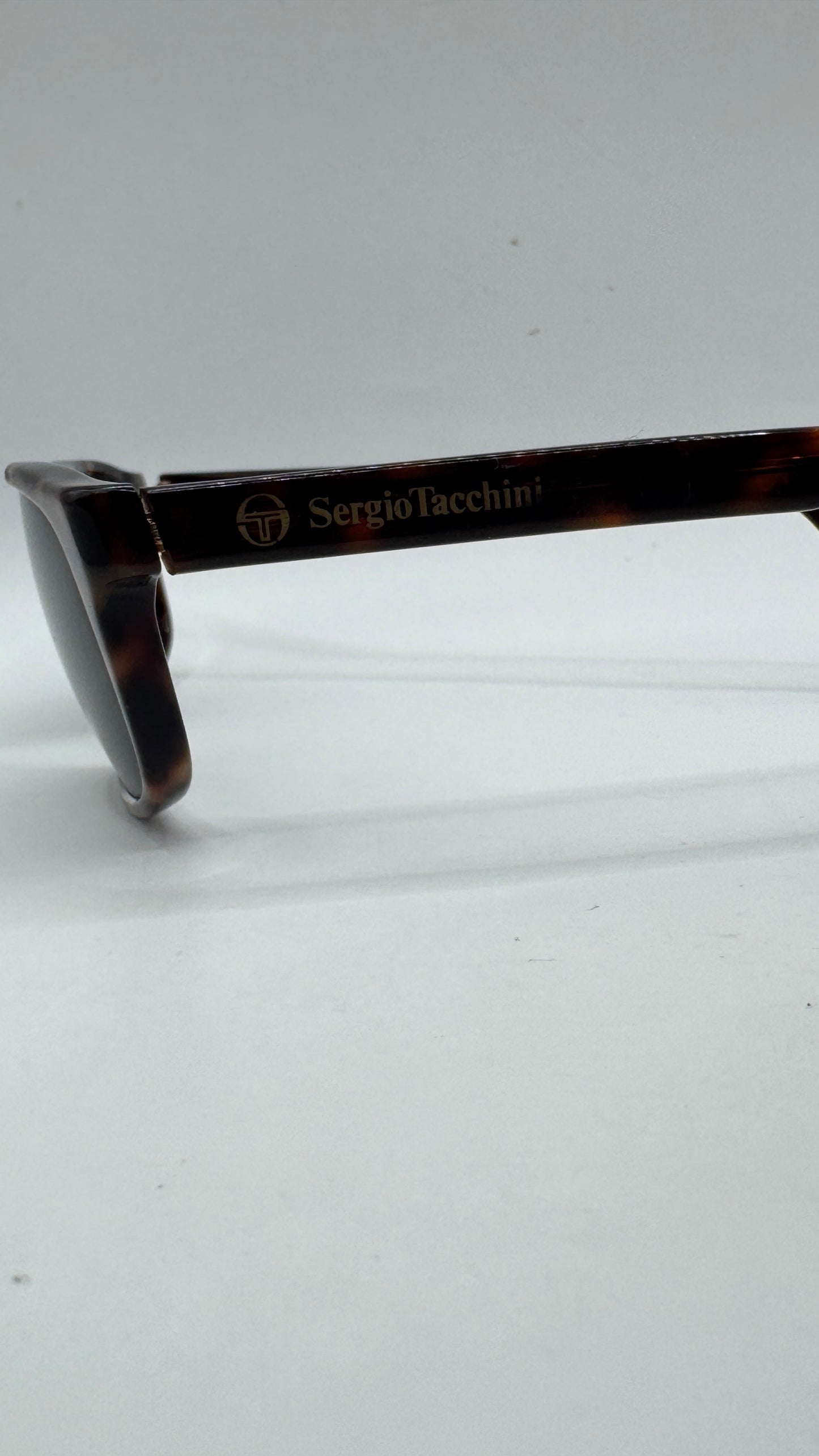 Vintage 90s Sergio Tacchini Tortoise Rectangle Sunglasses S.T. 1533-S Made in Italy