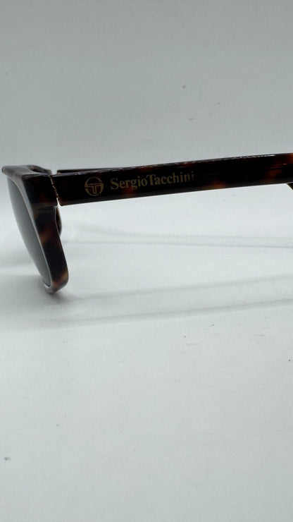 Vintage 90s Sergio Tacchini Tortoise Rectangle Sunglasses S.T. 1533-S Made in Italy