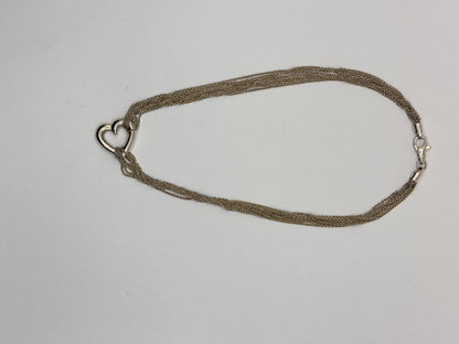 Vintage Heavy Sterling Silver Necklace with Heart – Italy 925