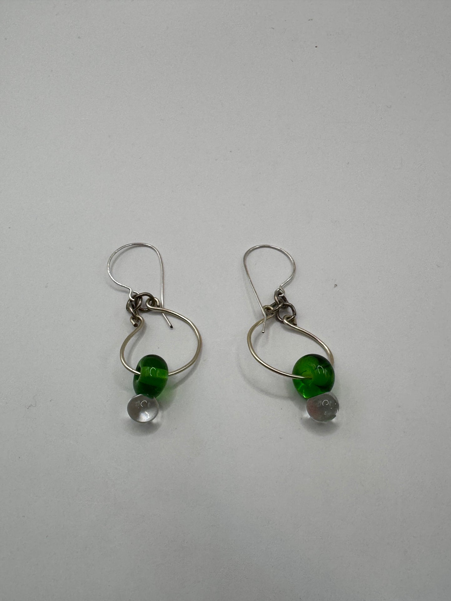Vintage Artisan Sterling Silver Earrings with Murano Glass – Excellent Condition