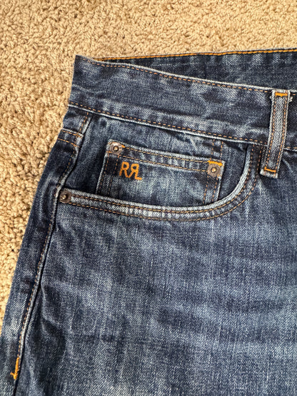 RRL Double RL Vintage Jeans – Size 36/34, Embroidered Pocket, Classic Fit