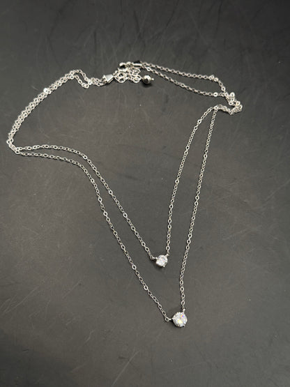 Silver 925 Double Layer Necklace