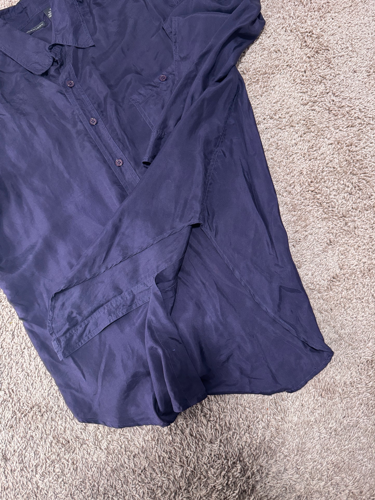 Vintage Madison 100% Silk Men’s Shirt – 1970s-80s, Size M-L