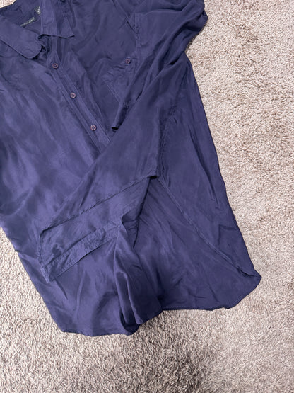 Vintage Madison 100% Silk Men’s Shirt – 1970s-80s, Size M-L