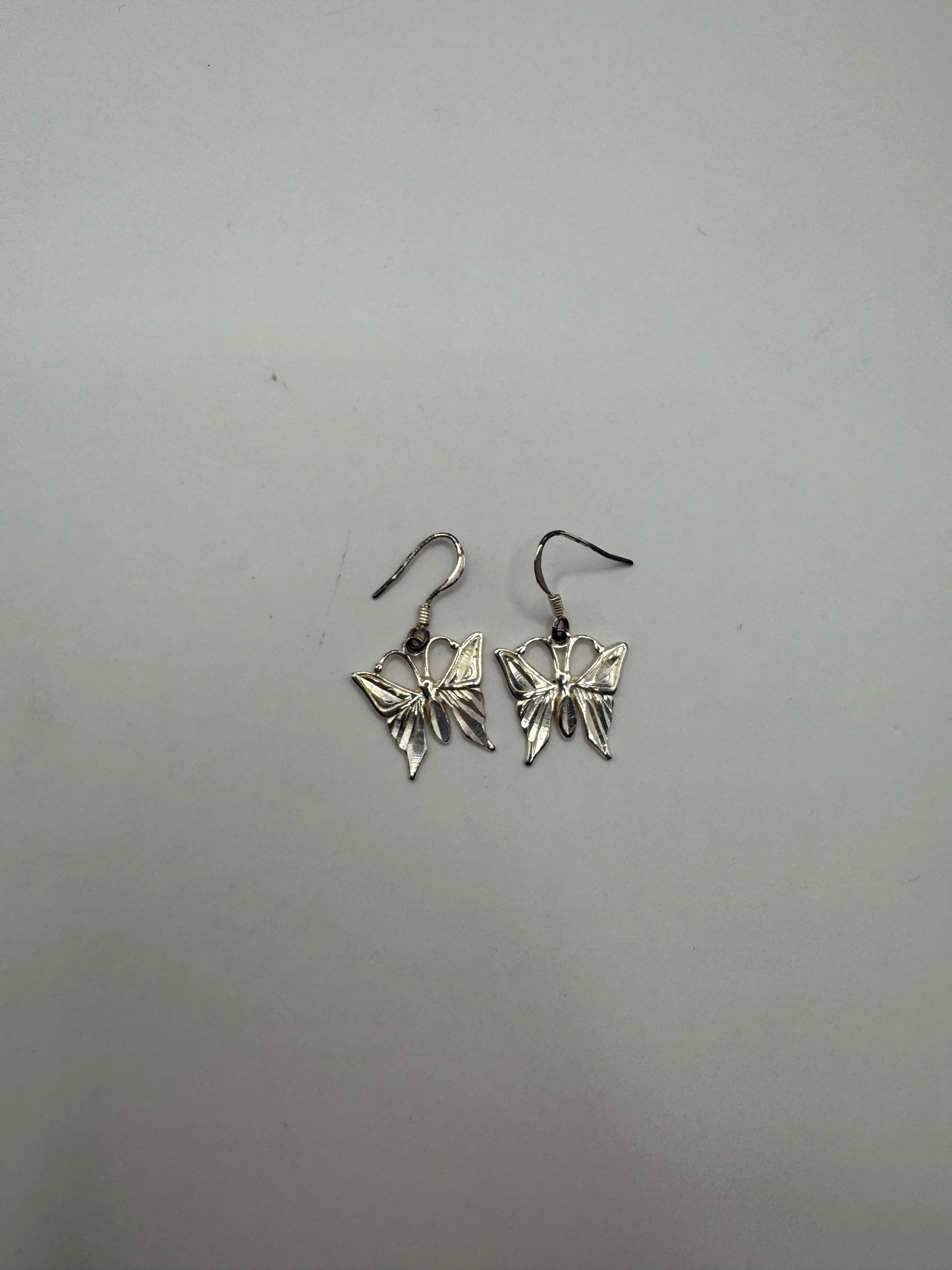 Sterling Silver Butterfly Earrings – Delicate Drop, 925