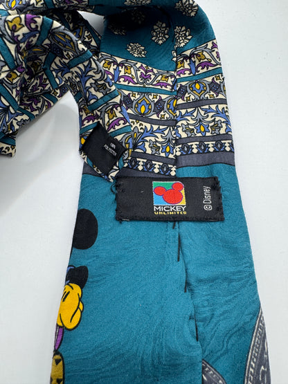 Vintage Disney Mickey Unlimited Tie – Golf Theme, 100% Polyester, 55” x 3.5”