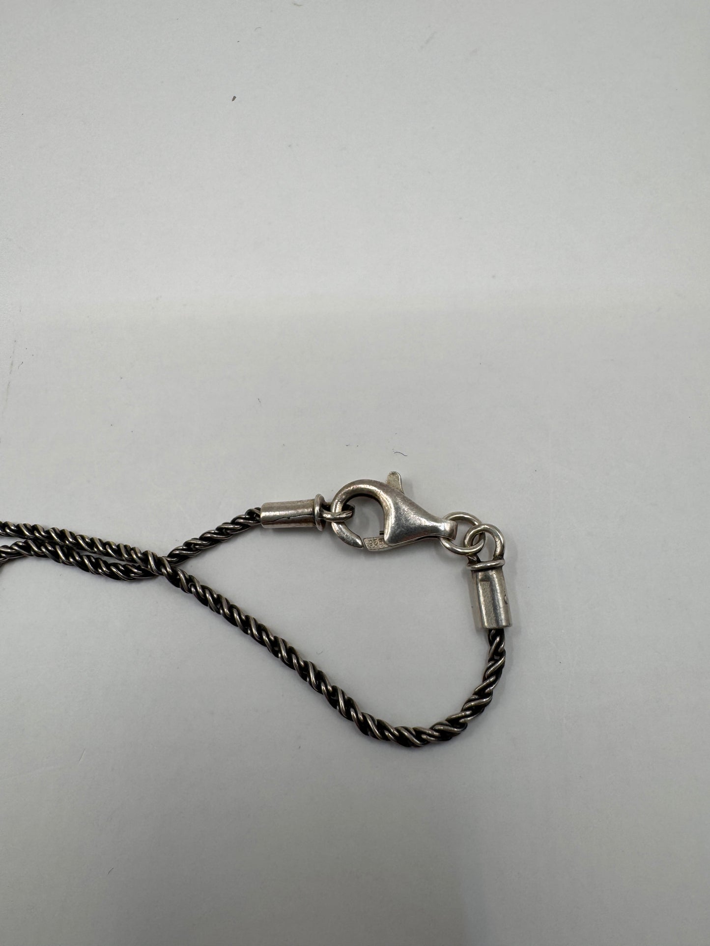 Handcrafted Black Tourmaline & Amber Sterling Silver Necklace