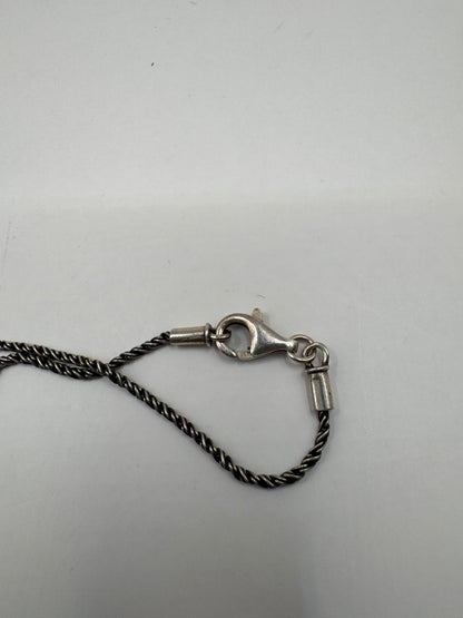 Handcrafted Black Tourmaline & Amber Sterling Silver Necklace