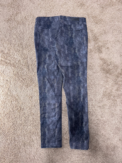 Calvin Klein Jeans Women’s Jeggings – Size 12, Blue Snake-Print Wash, Skinny Fit