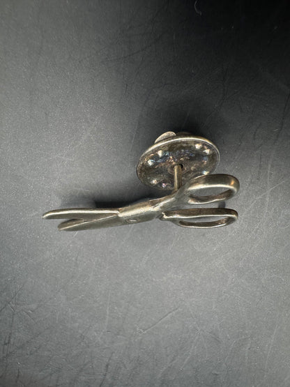 Vintage Sterling Silver Scissors Pin – 1 1/4”