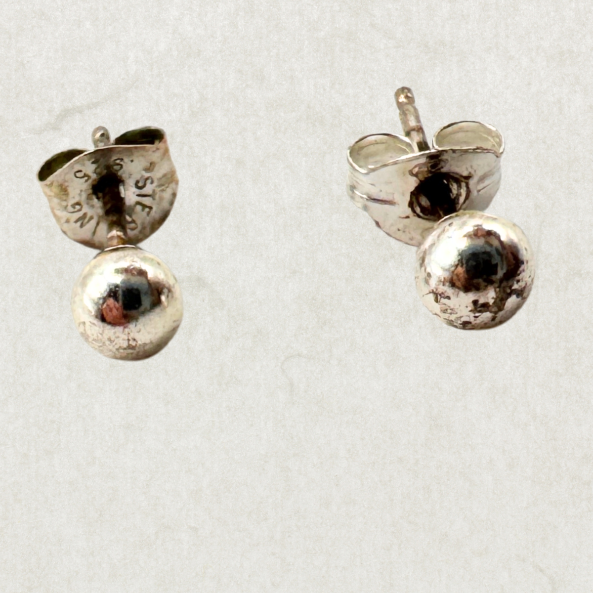 Sterling Silver 925 Ball Stud Earrings – Classic Minimalist Design