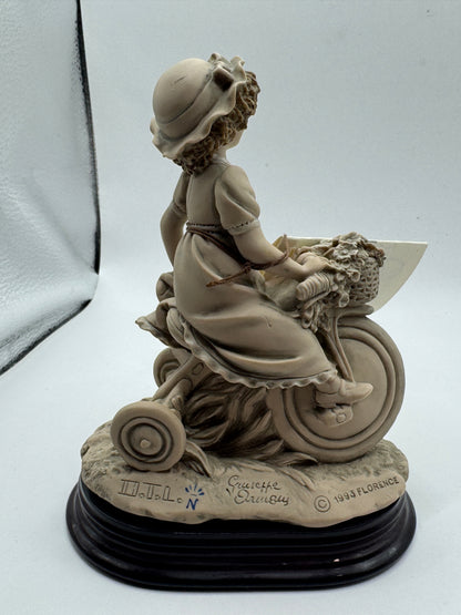 Vintage Giuseppe Armani Florence “Girl with Tricycle” Figurine 1993 Capodimonte – 6” – Excellent Condition