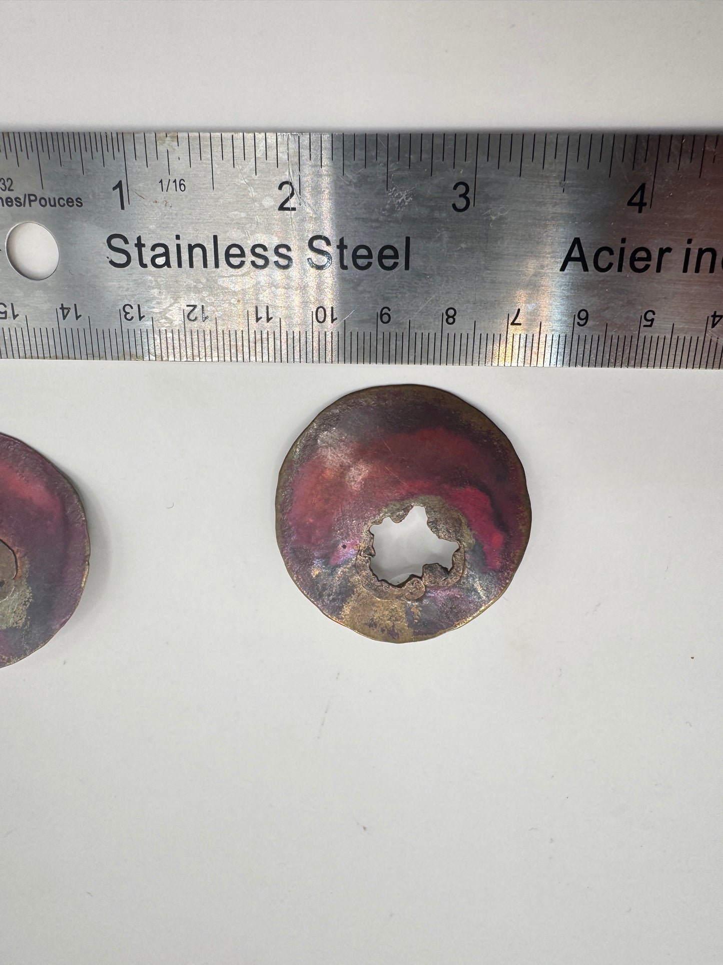 Vintage Large Copper Earrings – Artisan Signed Statement Pair