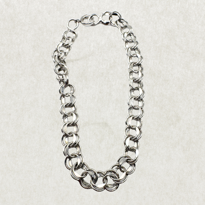 Vintage Sterling Silver Bracelet – Classic Chunky Link Design